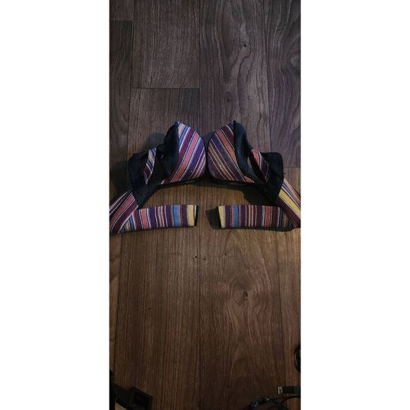 Fahrenheit Denim and Fabric Platform Heels - Picture 4 of 10